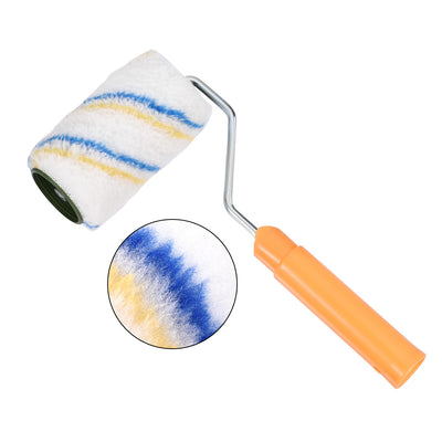 Harfington Paint Roller Brush 4 Inch 10cm for Household Wall Painting Treatment with Plastic Handle 2pcs