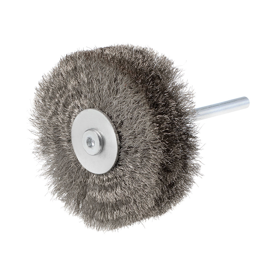 Harfington 80mm Wire Wheel Brush Bench Stainless Steel Crimped Wire with 1/4-Inch Shank 5 Pcs