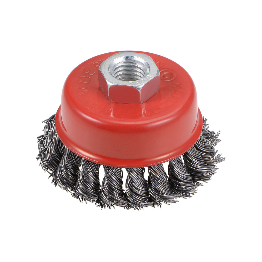 Harfington 3-Inch Wire Cup Brush Twist Knotted Crimped Steel with Threaded Hole for Grinder