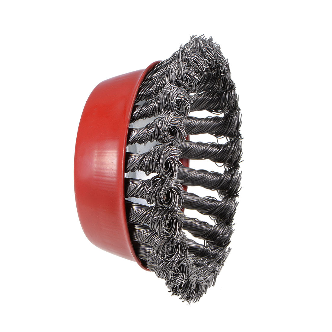 Harfington 5-Inch Wire Cup Brush Twist Knotted Crimped Steel with M14 Threaded Hole 2 Pcs