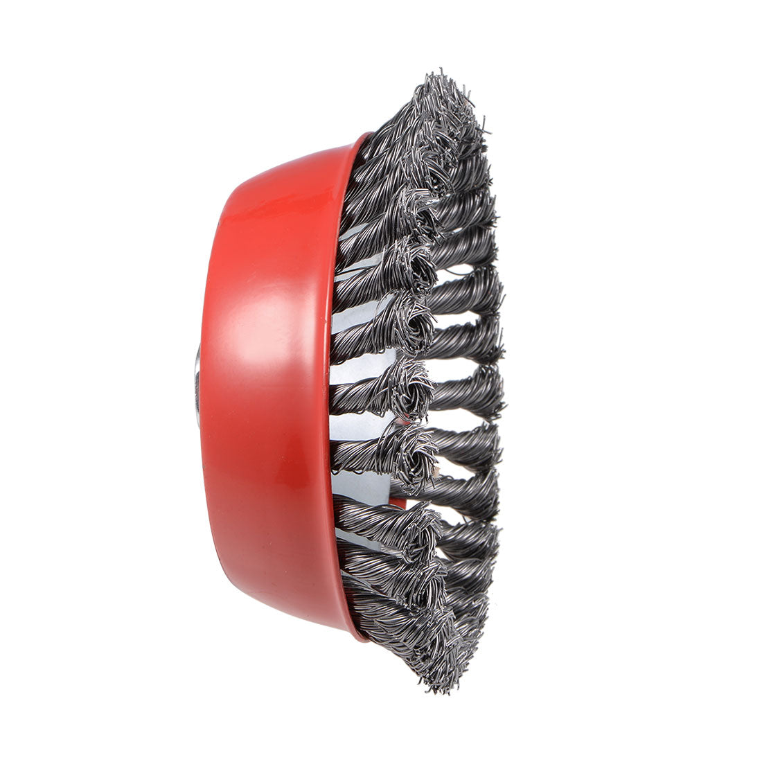 Harfington 6-Inch Wire Cup Brush Twist Knotted Crimped Steel with M14 Threaded Hole 3 Pcs