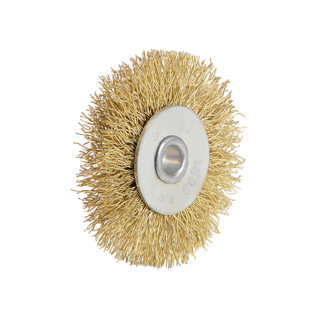 Harfington 2-Inch Wire Wheel Brush Bench Brass Plated Crimped Steel with 1/4-Inch Arbor Hole 10 Pcs