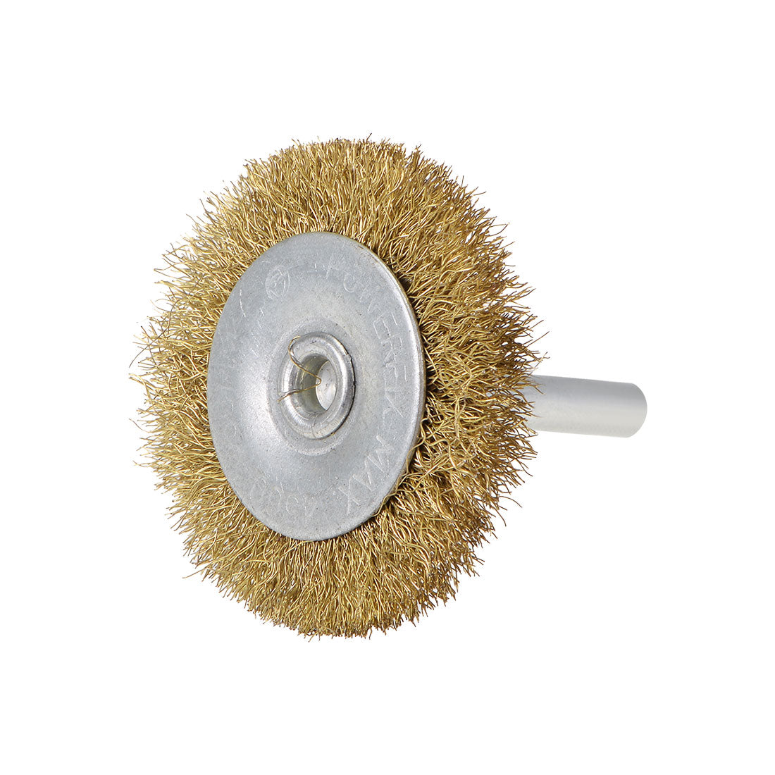 Harfington 2-Inch Wire Wheel Brush Bench Brass Plated Crimped Steel with 1/4-Inch Shank