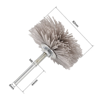 Harfington Abrasive Nylon Wheel Brush with 1/4 inch Shank for Polish Grinder 3pcs
