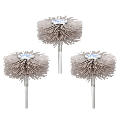 Harfington Abrasive Nylon Wheel Brush with 1/4 inch Shank for Polish Grinder 3pcs