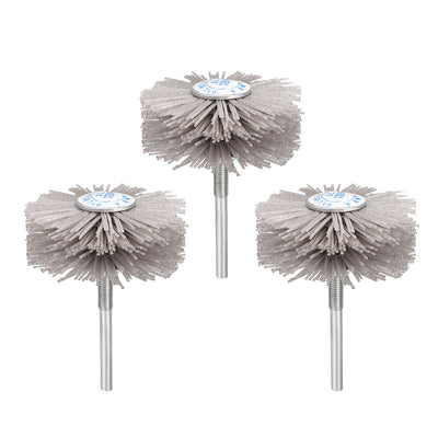 Harfington Abrasive Nylon Wheel Brush with 1/4 inch Shank for Polish Grinder 3pcs