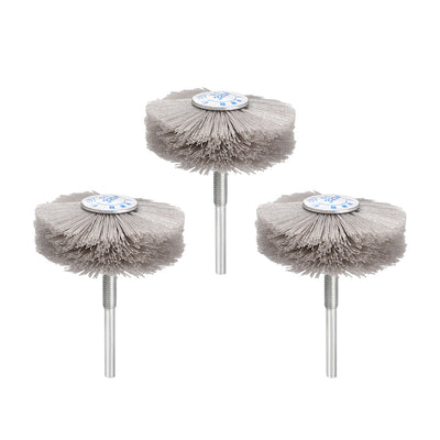 Harfington Abrasive Nylon Wheel Brush with 1/4 inch Shank for Polish Grinder 3pcs