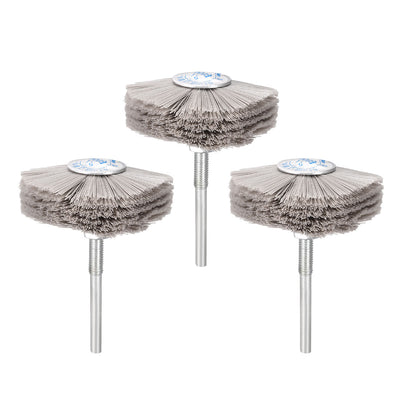 Harfington Abrasive Nylon Wheel Brush with 1/4 inch Shank for Polish Grinder 3pcs