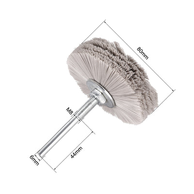 Harfington Abrasive Nylon Wheel Brush with 1/4 inch Shank for Polish Grinder 5pcs