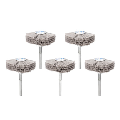 Harfington Abrasive Nylon Wheel Brush with 1/4 inch Shank for Polish Grinder 5pcs