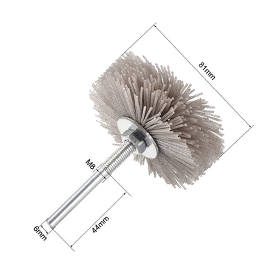 Harfington Abrasive Nylon Wheel Brush with 1/4 inch Shank for Polish Grinder