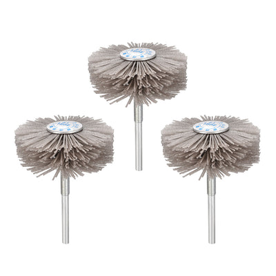 Harfington Abrasive Nylon Wheel Brush with 1/4 inch Shank for Polish Grinder 3pcs