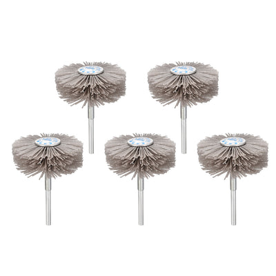 Harfington Abrasive Nylon Wheel Brush with 1/4 inch Shank for Polish Grinder 5pcs
