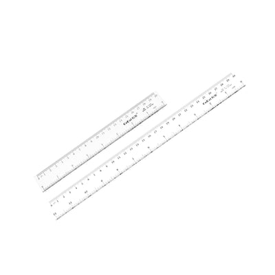 Harfington Straight Ruler 20cm 8 Inch 30cm 12 Inch Metric Plastic Measuring Ruler Tool 2 in 1 Set