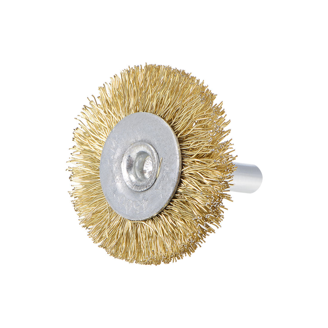 Harfington 1-1/2-Inch Wire Wheel Brush Bench Brass Plated Crimped Steel 1/4-Inch Shank