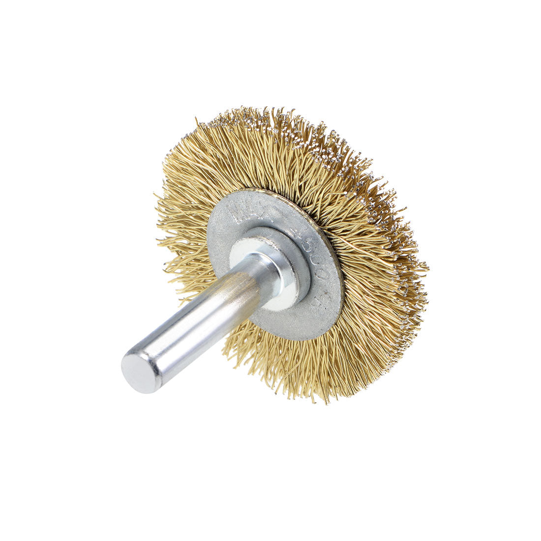Harfington 1-1/2-Inch Wire Wheel Brush Bench Brass Plated Crimped Steel 1/4-Inch Shank