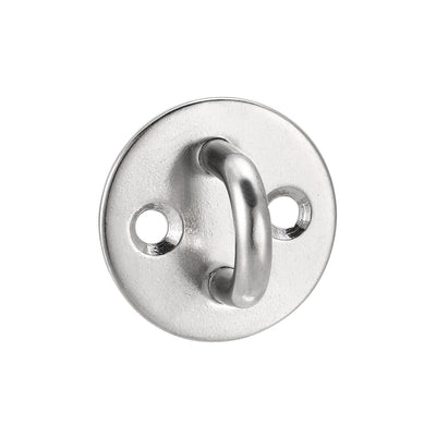 Harfington Stainless Steel Ceiling Hook Pad Eye Plate Hardware 34mmX21mm Staple Hooks Loop Wall Mount 2Pcs