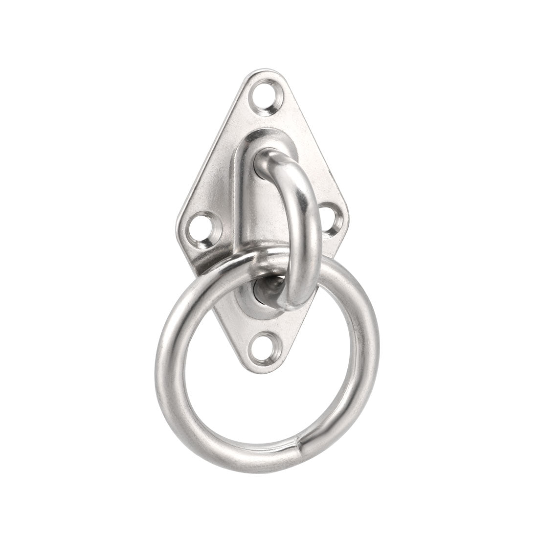 Harfington Stainless Steel Ceiling Hook with Ring Pad Eye Plate Hardware 78mmX47.5mm Staple Hooks Loop Wall Mount