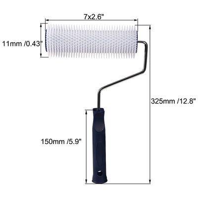 Harfington 7inch Spiked Screeding Compound Roller Latex Floor Self Leveling Screed Spiked Roller 11mm Teeth Height