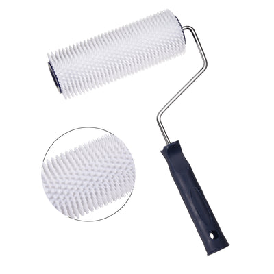 Harfington 7inch Spiked Screeding Compound Roller Latex Floor Self Leveling Screed Spiked Roller 11mm Teeth Height