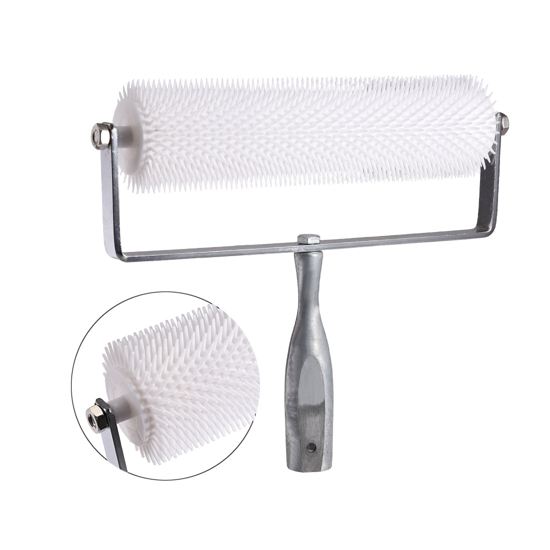 Harfington 10inch Spiked Screeding Compound Roller Latex Floor Self Leveling Screed Spiked Roller 11mm Teeth Height