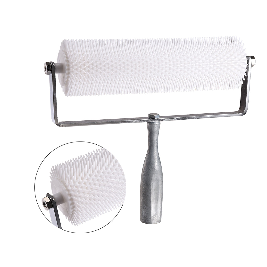 Harfington 10inch Spiked Screeding Compound Roller Latex Floor Self Leveling Screed Spiked Roller 13mm Teeth Height