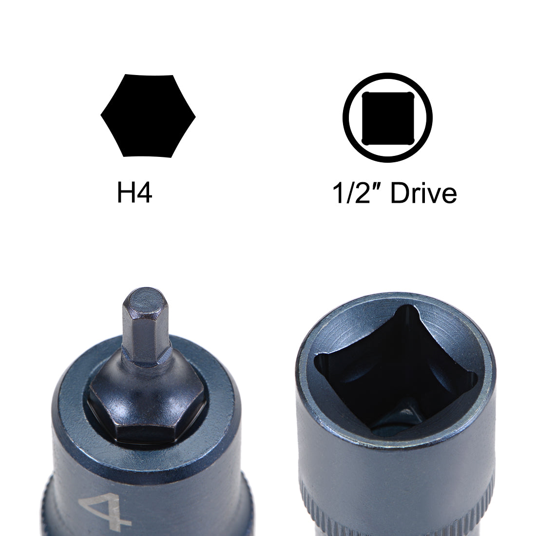 Harfington Drive x Hex Bit Socket, S2 Steel Bits, CR-V Steel Sockets Metric (For Hand Use Only)