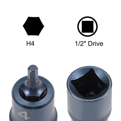 Harfington Drive x Hex Bit Socket, S2 Steel Bits, CR-V Steel Sockets Metric (For Hand Use Only)