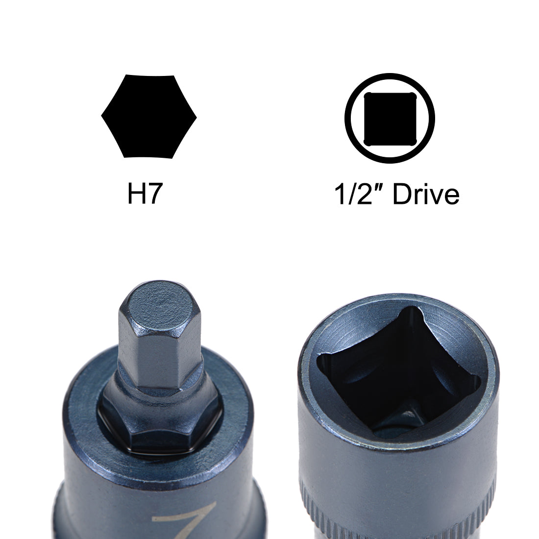 Harfington Drive x Hex Bit Socket, S2 Steel Bits, CR-V Steel Sockets Metric (For Hand Use Only)