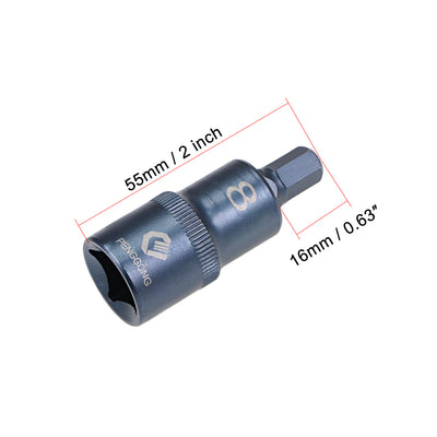 Harfington Drive x Hex Bit Socket, S2 Steel Bits, CR-V Sockets Metric (For Hand Use Only)
