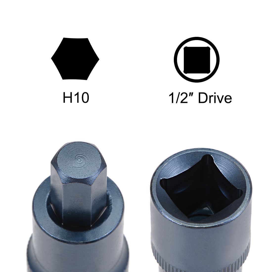 Harfington Drive x Hex Bit Socket, S2 Steel Bits, CR-V Sockets Metric (For Hand Use Only)
