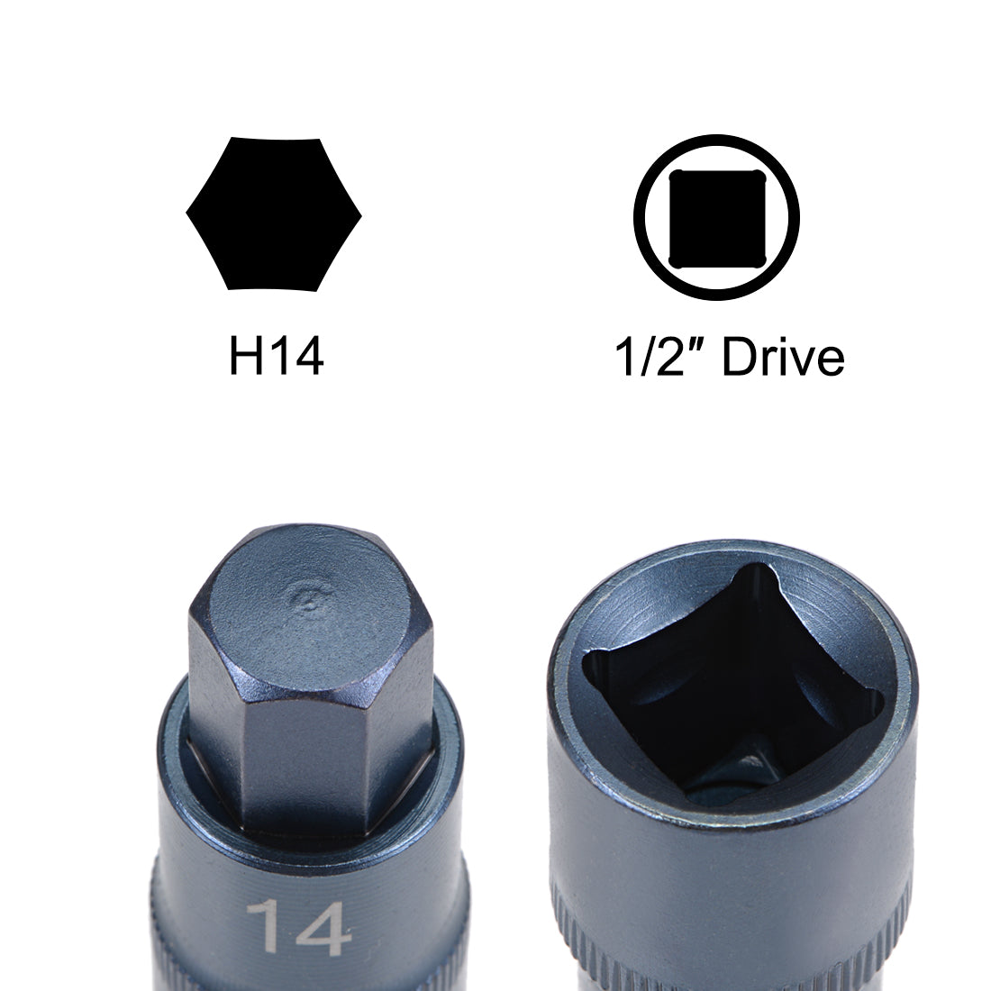 Harfington Drive x Hex Bit Socket, S2 Steel Bits, CR-V Sockets Metric (For Hand Use Only)