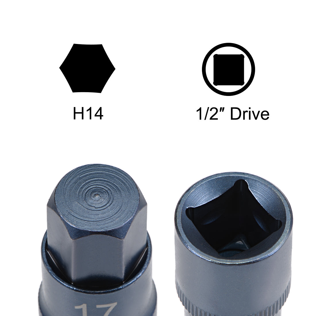 Harfington Drive x Hex Bit Socket, S2 Steel Bits, CR-V Steel Sockets Metric (For Hand Use Only)
