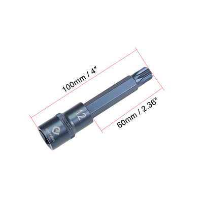 Harfington Triple Square Spline Bit Socket, S2 Steel Bits, CR-V Sockets (for Hand Use Only)