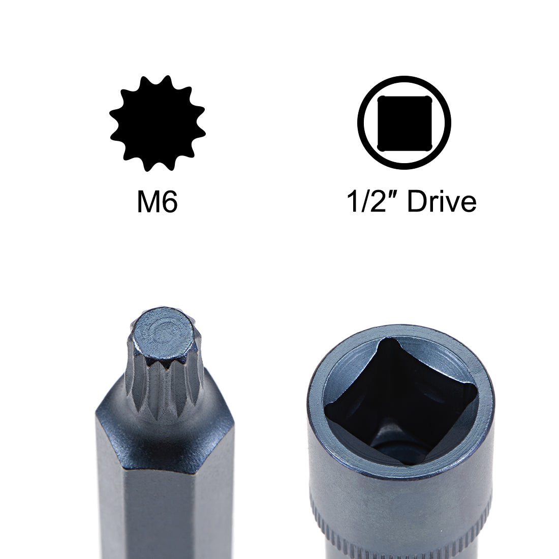 Harfington Drive Triple Square Spline Bit Socket, S2 Steel Bit, CR-V Sockets (for Hand Use Only)