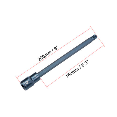 Harfington Drive x Triple Square Spline Bit Socket, S2 Steel Bits, CR-V Socket (for Hand Use Only)