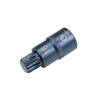 Harfington 1/2-Inch Drive x M16 Triple Square Spline Bit Socket, Metric 2" Length