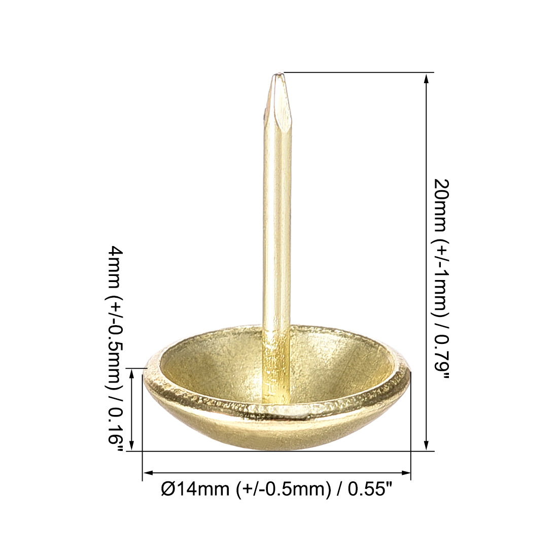 Harfington Upholstery Nails Tacks Round Thumb Push Pins