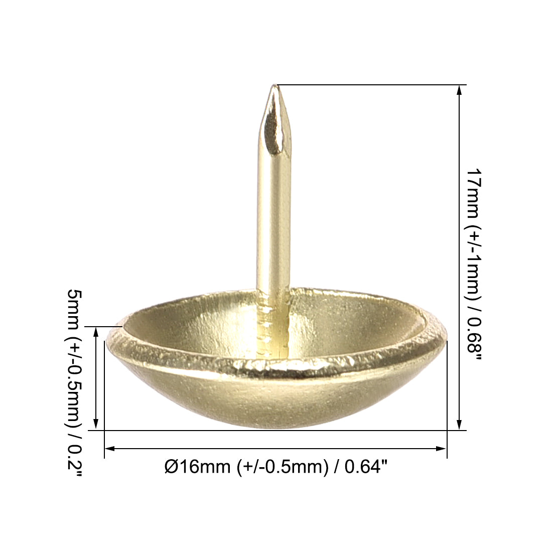 Harfington Upholstery Nails Tacks Round Thumb Push Pins