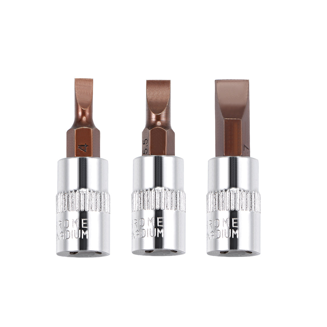 Harfington 1/4" Drive x FD4 - FD7 Slotted Bit Socket Set, S2 Steel Bits, CR-V Sockets 1.5-inch Length (For Hand Use Only)