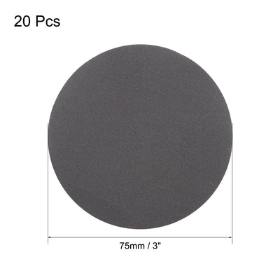 Harfington 3 inch Wet Dry Disc 600 Grit Hook and Loop Sanding Disc Silicon Carbide 20pcs