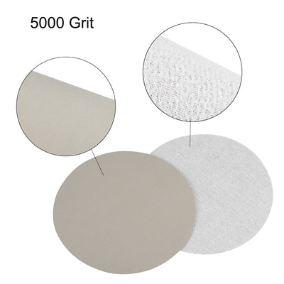 Harfington 5 inch Wet Dry Disc 5000 Grit Hook and Loop Sanding Disc Silicon Carbide 10pcs