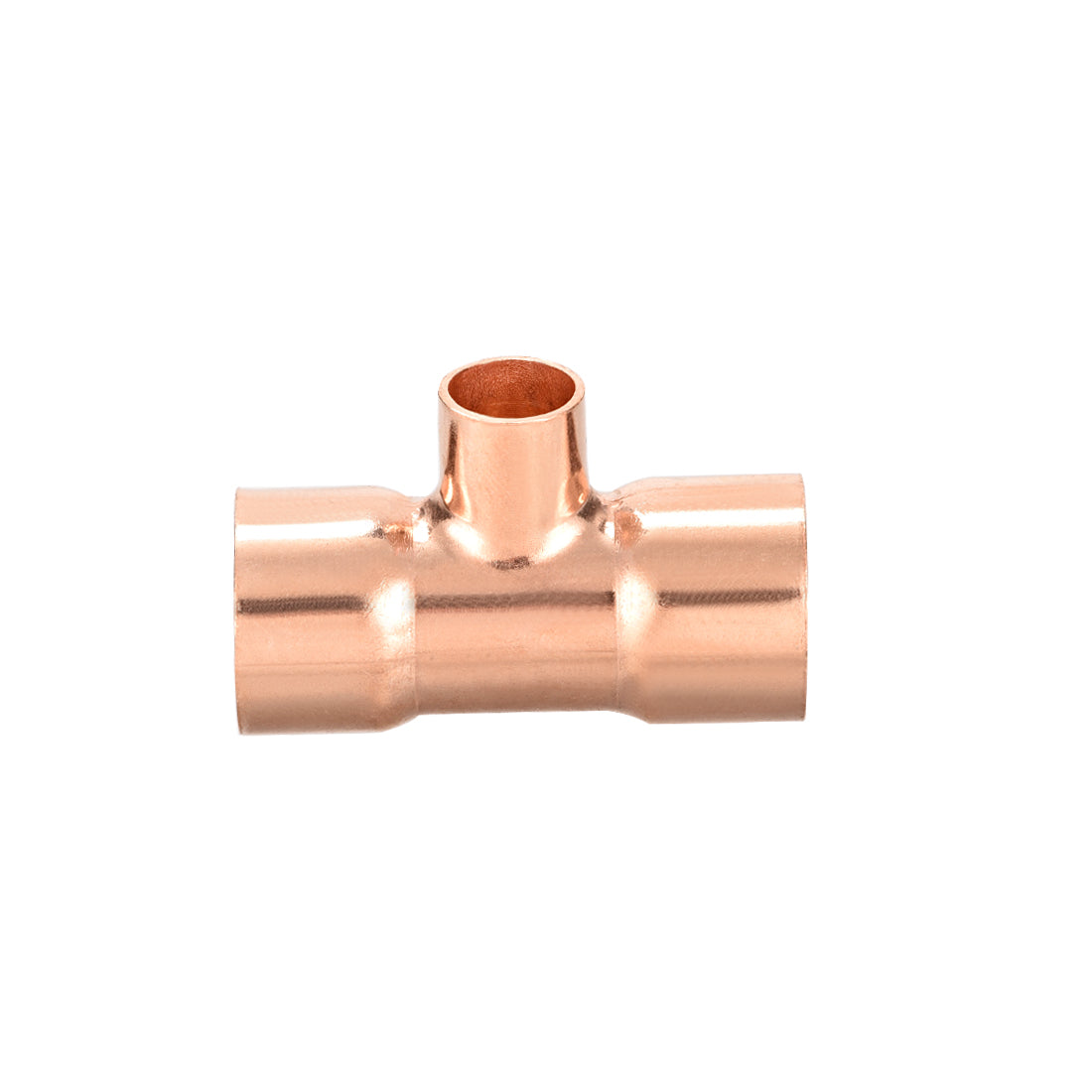 Harfington Copper Reducing Tee Copper Pressure Pipe Fitting Connector for Plumbing Supply and Refrigeration