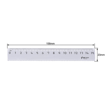Harfington Measuring Tool Set with Protractor 30/60 45 Degree Triangle Ruler 15cm Straight Ruler Plastic