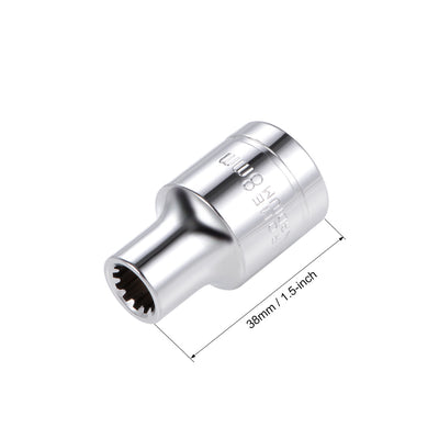 Harfington Drive Universal Spline Socket Shallow 12 Point Cr-V