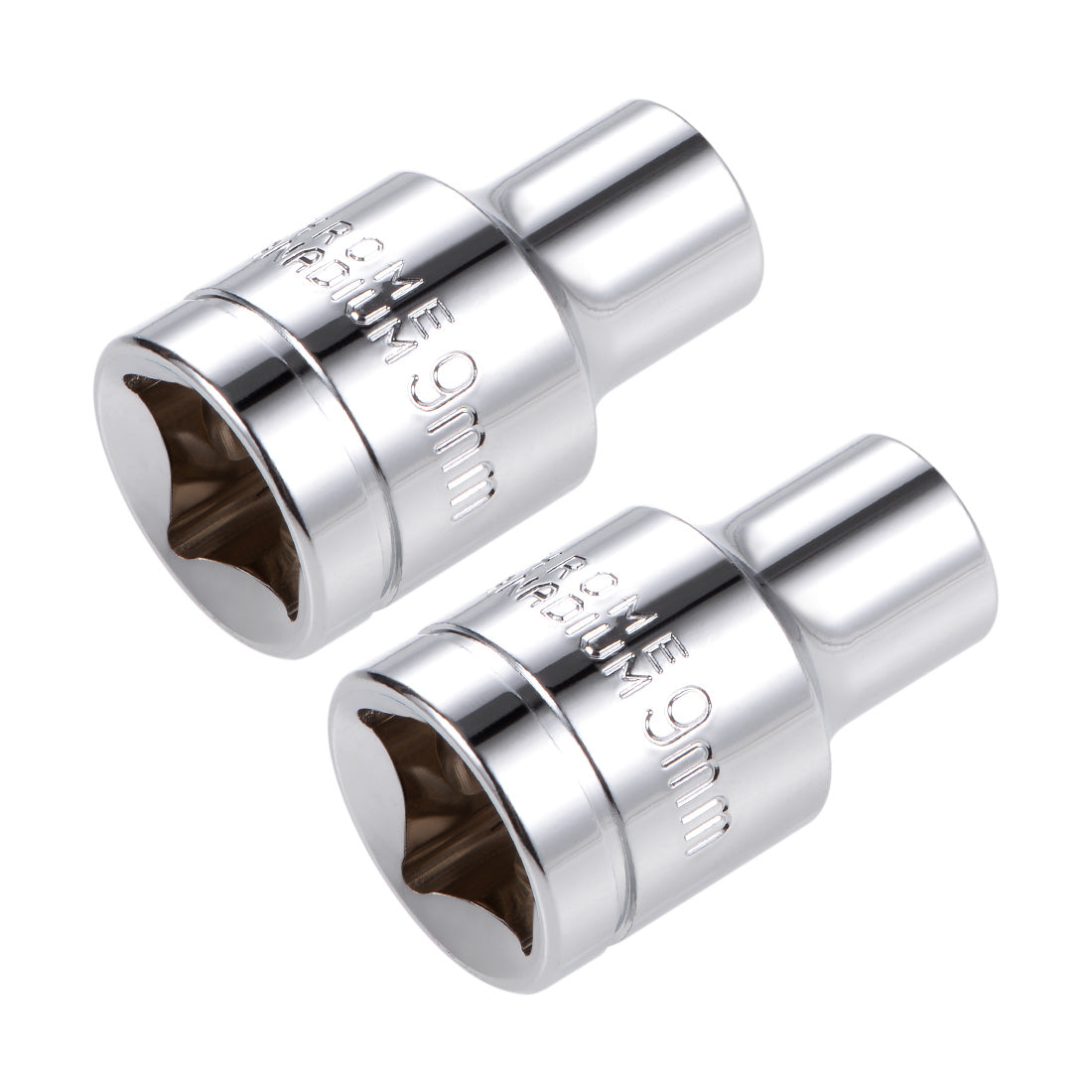 Harfington 1/2-inch Drive E9 Universal Spline Socket Shallow 12 Point Cr-V Steel 2 Pcs