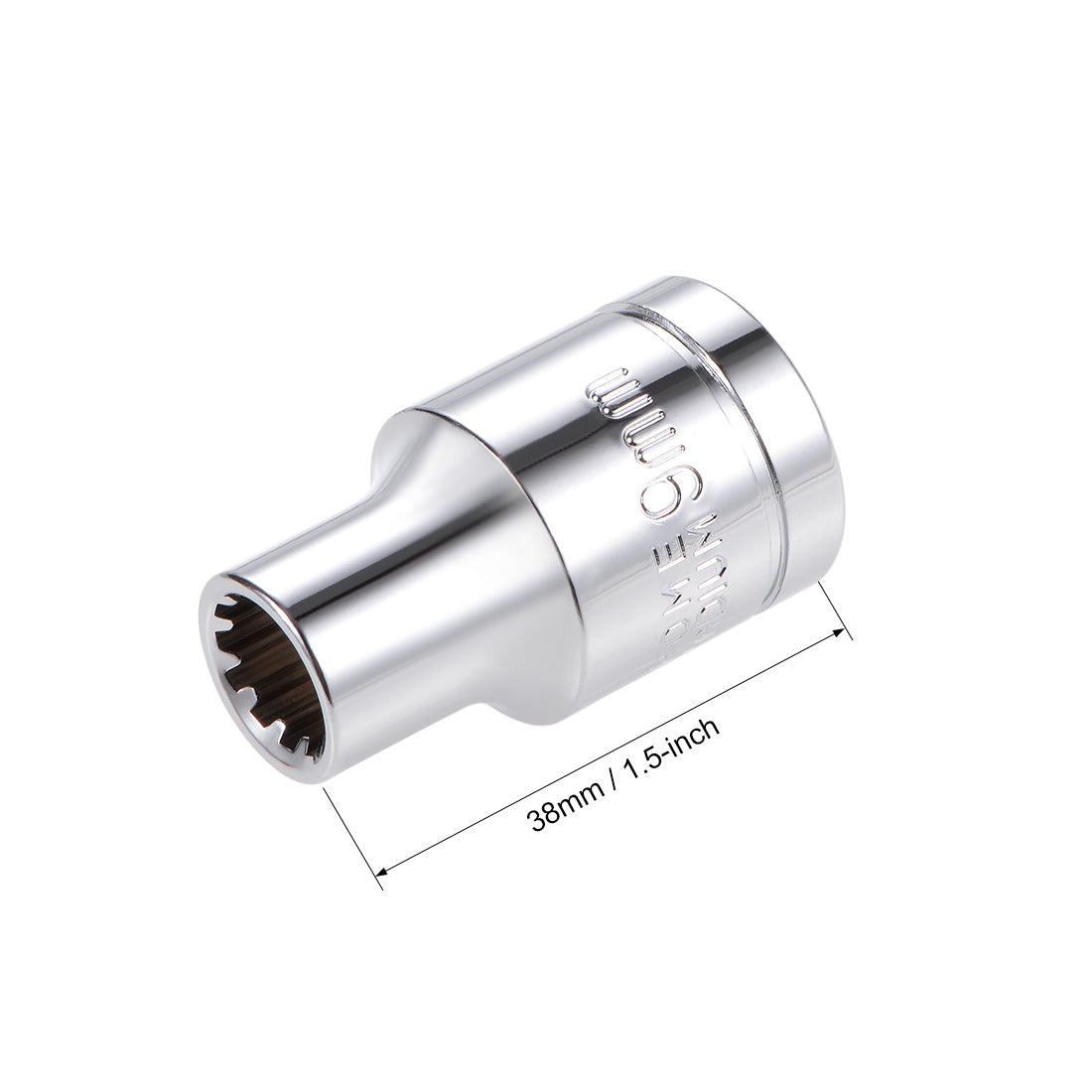 Harfington 1/2-inch Drive E9 Universal Spline Socket Shallow 12 Point Cr-V Steel 3 Pcs