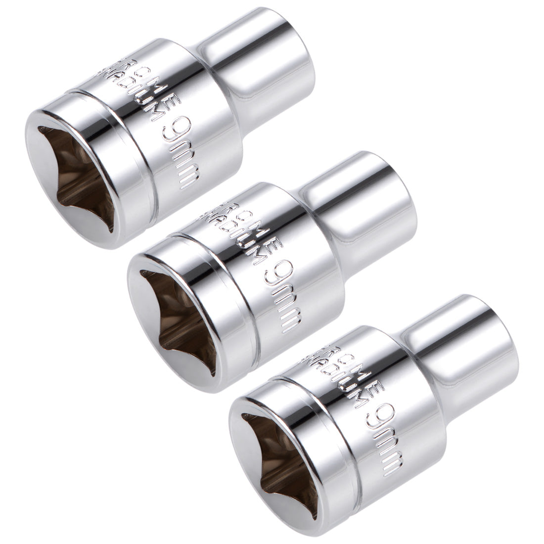 Harfington 1/2-inch Drive E9 Universal Spline Socket Shallow 12 Point Cr-V Steel 3 Pcs