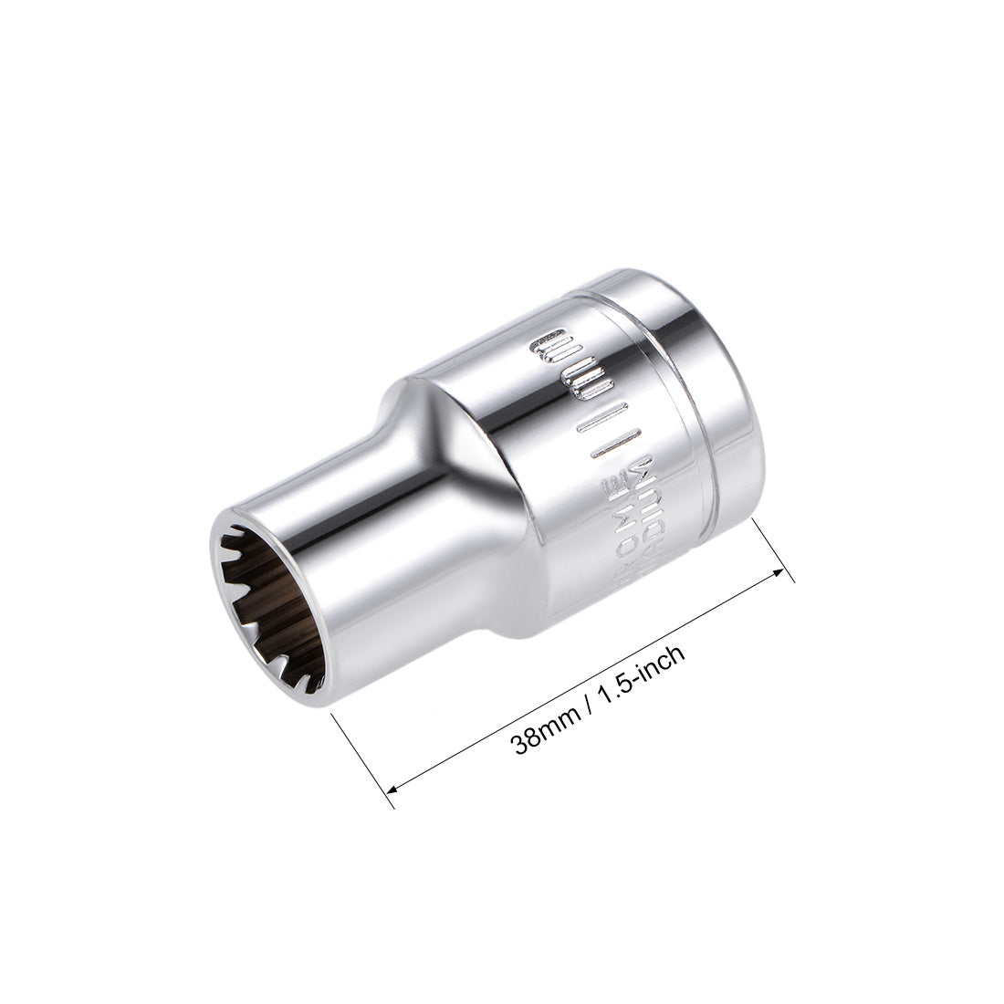 Harfington Drive Universal Spline Socket Shallow 12 Point Cr-V