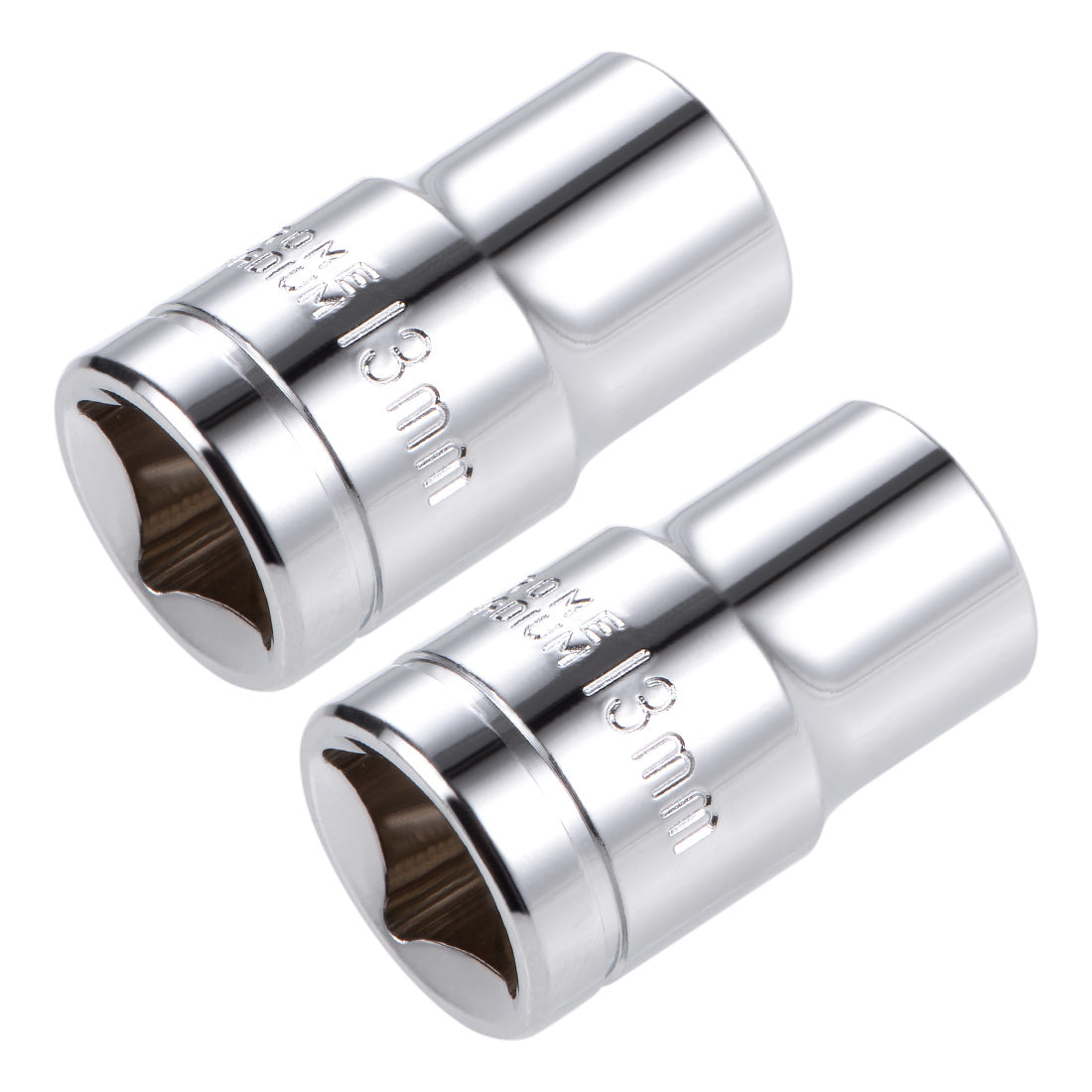 Harfington 1/2-inch Drive E13 Universal Spline Socket Shallow 12 Point Cr-V Steel 2 Pcs